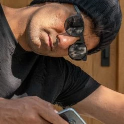 Goodr It's Not Black It's Obsidian Sunglasses 5 Goodr It's Not Black It's Obsidian Sunglasses -Sportswear Sales Store 0221 Blackout ItsNotBlackItsObsidian LIFESTYLE IMAGE