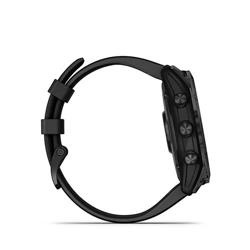 Garmin Fēnix 7X Sapphire - Black Titanium With Black Silicone Band 2 Garmin Fēnix 7X Sapphire - Black Titanium With Black Silicone Band - Image 2