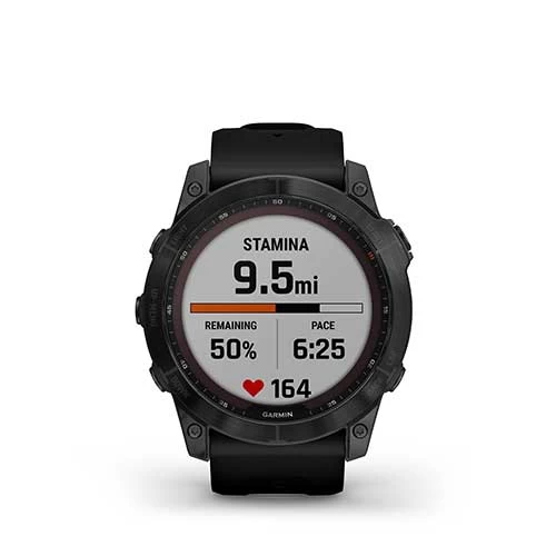 Garmin Fēnix 7X Sapphire - Black Titanium With Black Silicone Band 10 Garmin Fēnix 7X Sapphire - Black Titanium With Black Silicone Band - Image 10