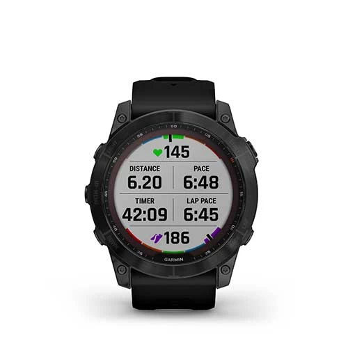Garmin Fēnix 7X Sapphire - Black Titanium With Black Silicone Band 1 Garmin Fēnix 7X Sapphire - Black Titanium With Black Silicone Band
