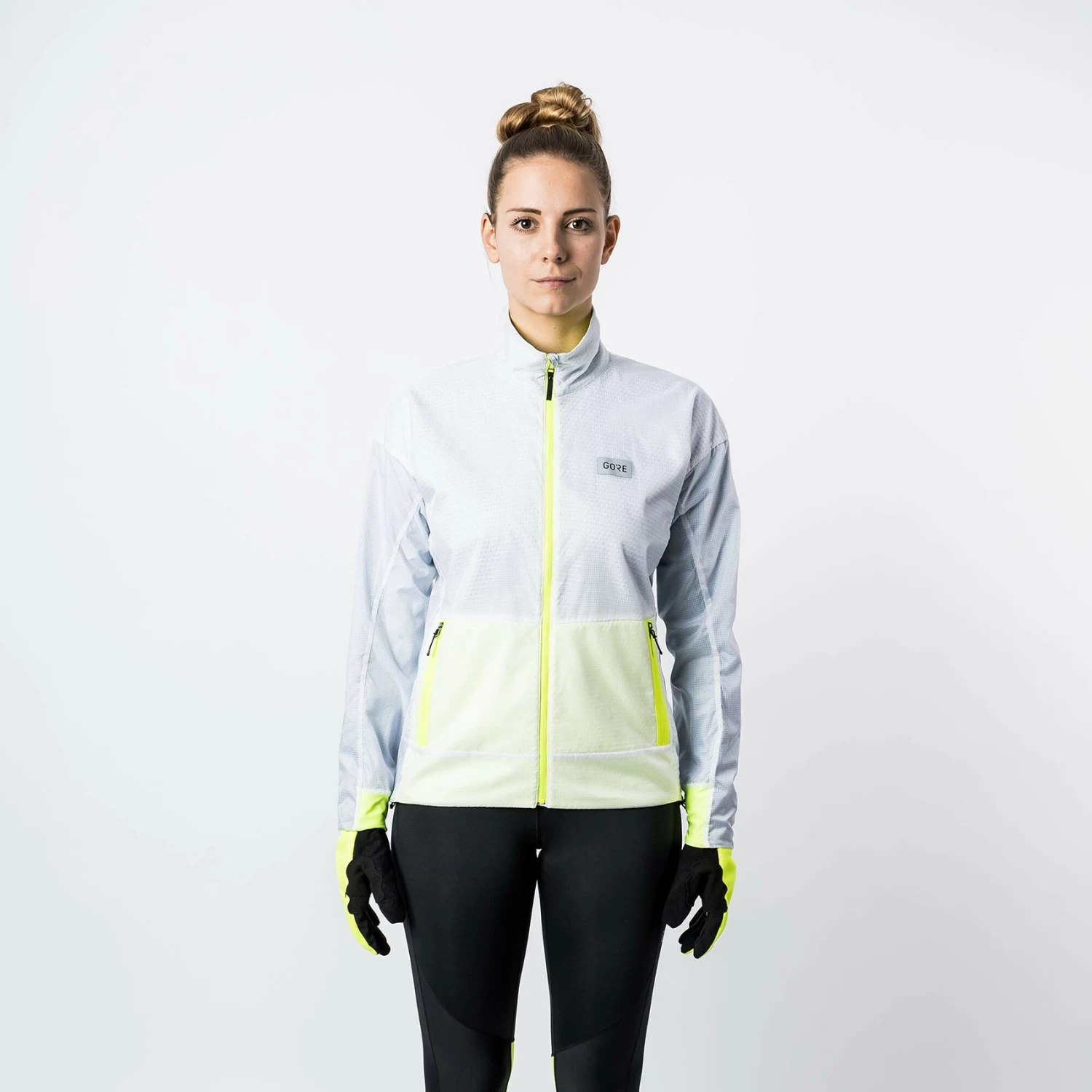 Gore Wear Women's Drive Jacket - White/Neon Yellow 2 Gore Wear Women's Drive Jacket - White/Neon Yellow - Image 2