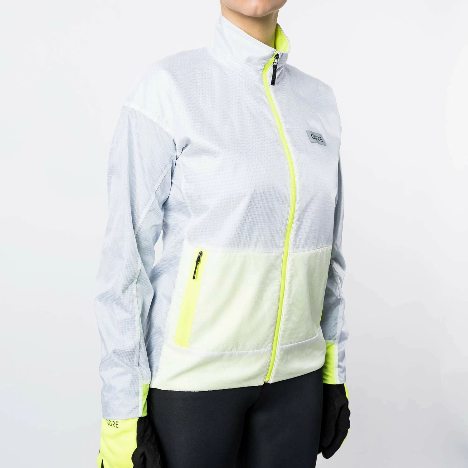 Gore Wear Women's Drive Jacket - White/Neon Yellow 3 Gore Wear Women's Drive Jacket - White/Neon Yellow - Image 3