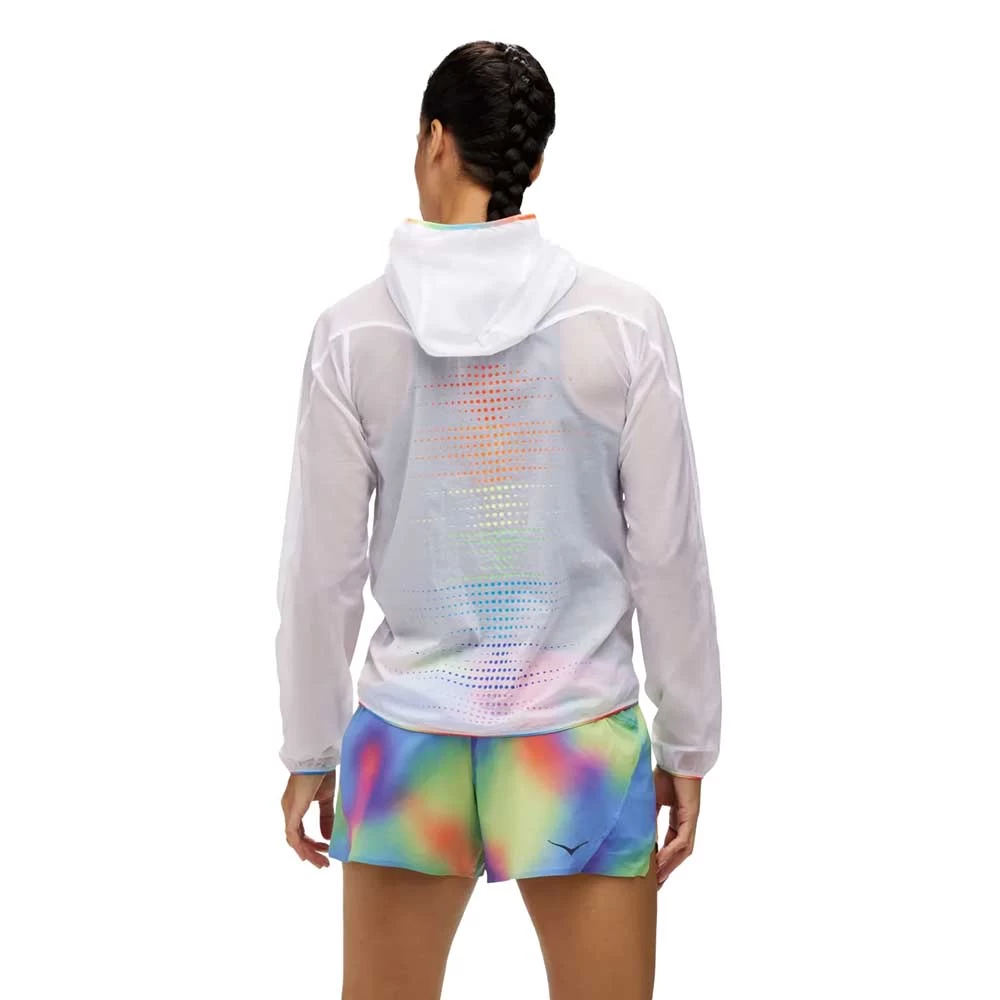 Hoka Women's Skyflow Jacket - White Multi 2 Hoka Women's Skyflow Jacket - White Multi - Image 2