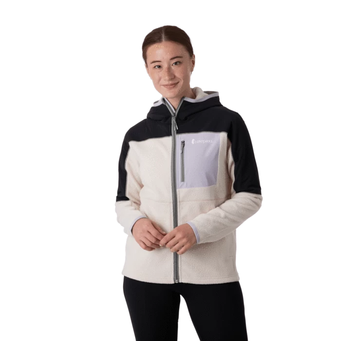 Cotopaxi Women's Abrazo Hooded Full-Zip Fleece Jacket - Black & Cream 3 Cotopaxi Women's Abrazo Hooded Full-Zip Fleece Jacket - Black & Cream - Image 3