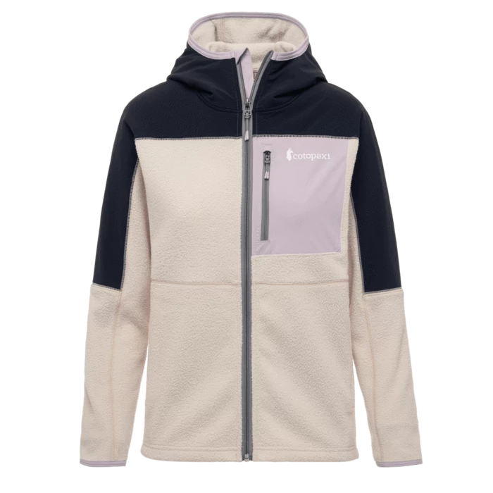 Cotopaxi Women's Abrazo Hooded Full-Zip Fleece Jacket - Black & Cream 1 Cotopaxi Women's Abrazo Hooded Full-Zip Fleece Jacket - Black & Cream