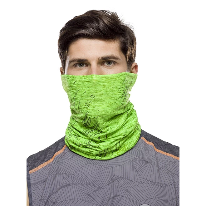 Buff CoolNet UV+ MultiFunctional Headwear - Reflective-Lime Heather 4 Buff CoolNet UV+ MultiFunctional Headwear - Reflective-Lime Heather - Image 4