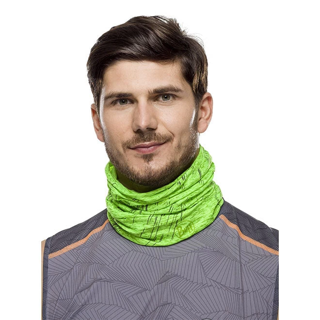 Buff CoolNet UV+ MultiFunctional Headwear - Reflective-Lime Heather 2 Buff CoolNet UV+ MultiFunctional Headwear - Reflective-Lime Heather - Image 2