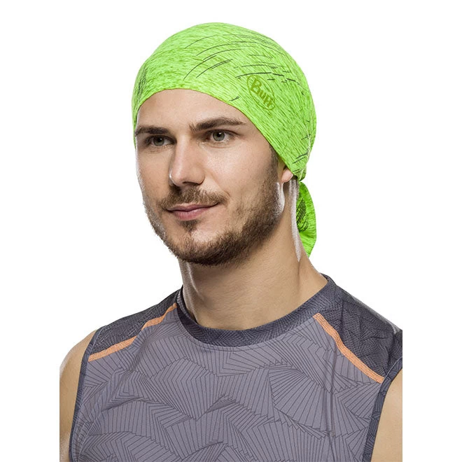 Buff CoolNet UV+ MultiFunctional Headwear - Reflective-Lime Heather 3 Buff CoolNet UV+ MultiFunctional Headwear - Reflective-Lime Heather - Image 3