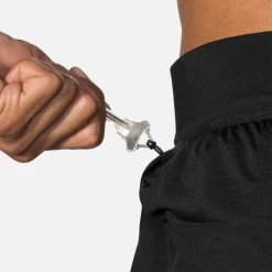 BROOKS Men's Sherpa Split Short 3in - Black -Sportswear Sales Store 211329 001 D3 Sherpa 3in Split Short