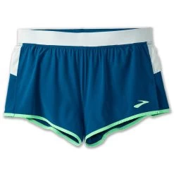 BROOKS Men's Sherpa 3" Split Short - Dk Ocean/Grey Skies/Neo