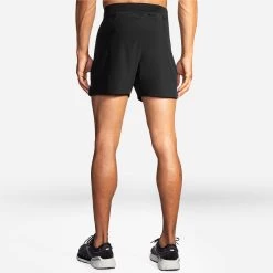 BROOKS Men's Sherpa 5" Short - Black 12 BROOKS Men's Sherpa 5" Short - Black -Sportswear Sales Store 211332 001 MB Sherpa 5in Short