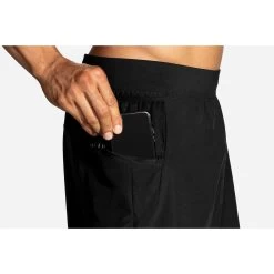 BROOKS Men's Sherpa 7" 2-In-1 Short - Black -Sportswear Sales Store 211333 001 D2 Sherpa 7in 2in1 Short