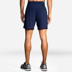 BROOKS Men's Sherpa 7" 2-In-1 Short - Navy -Sportswear Sales Store 211333 451 MB Sherpa 7in 2in1 Short