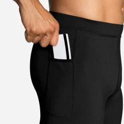 BROOKS Men's Source Tight - Black -Sportswear Sales Store 211340 001 D2 Source Tight