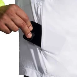 BROOKS Men's Run Visible Convertible Jacket - White/Asphalt/Nightlife -Sportswear Sales Store 211406 134 D6 Run Visible Convertible Jacket 1