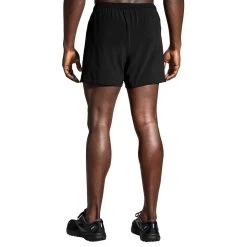 BROOKS Men's Moment 5in Short - Black -Sportswear Sales Store 211427 001 MB Moment 5in Short