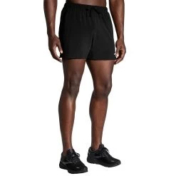 BROOKS Men's Moment 5in Short - Black -Sportswear Sales Store 211427 001 MF Moment 5in Short