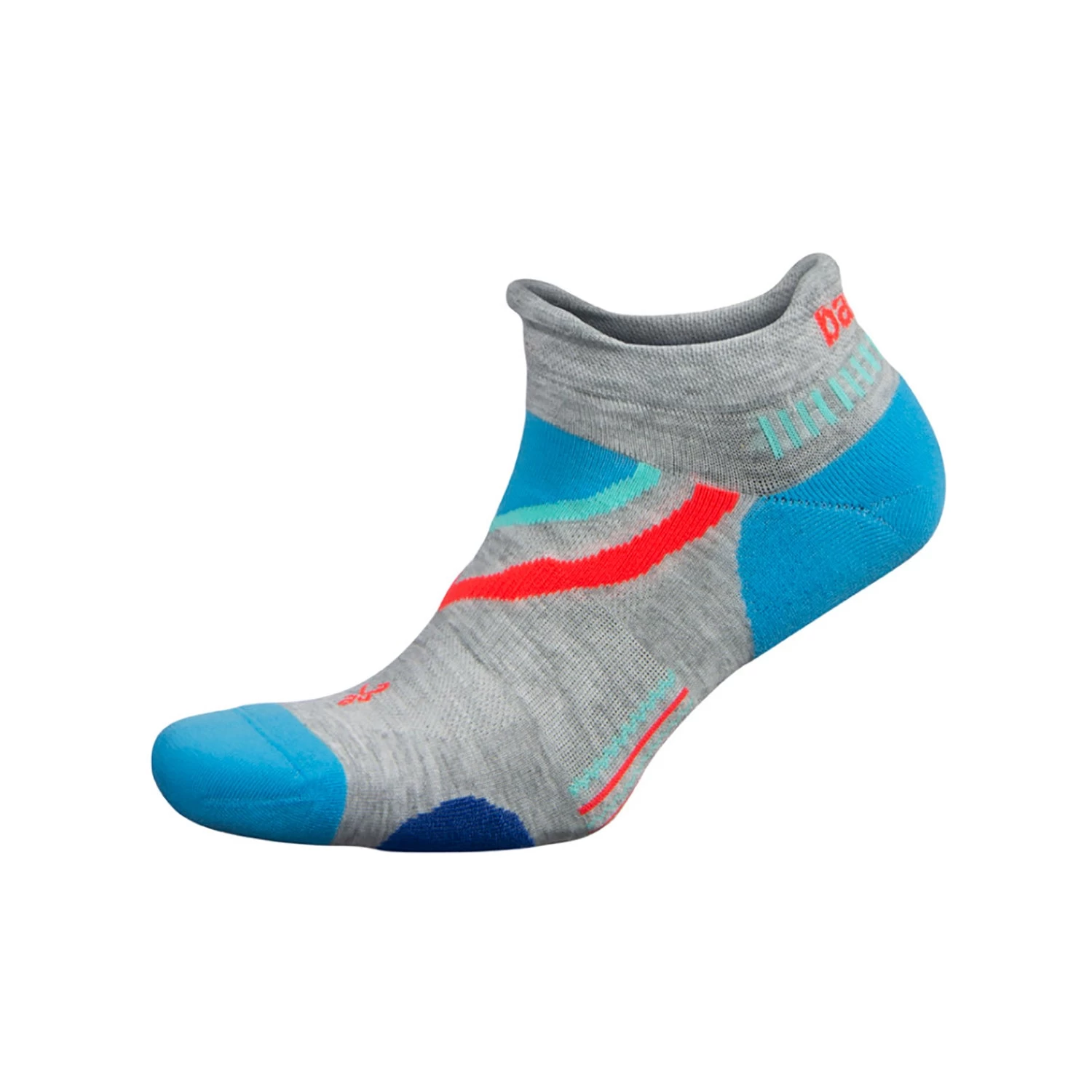 Balega Unisex UltraGlide No Show Running Socks - Mid Grey/Ethereal Blue 1 Balega Unisex UltraGlide No Show Running Socks - Mid Grey/Ethereal Blue