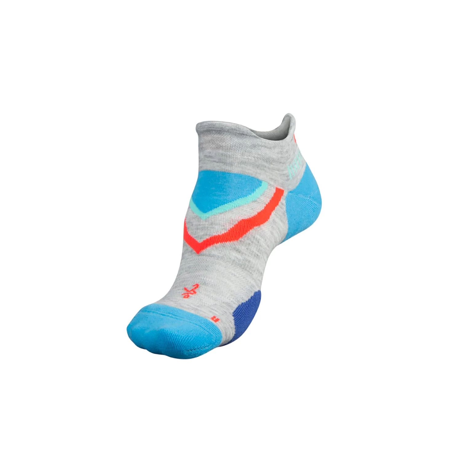Balega Unisex UltraGlide No Show Running Socks - Mid Grey/Ethereal Blue 2 Balega Unisex UltraGlide No Show Running Socks - Mid Grey/Ethereal Blue - Image 2