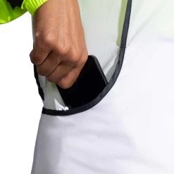 BROOKS Women's Run Visible Convertible Jacket - White/Asphalt/Nightlife -Sportswear Sales Store 221560 134 D6 Run Visible Convertible Jacket