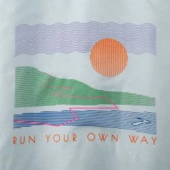 BROOKS Women's Distance Long Sleeve 2.0 - Htr Lt Slate/Run Your Own Way -Sportswear Sales Store 221610 487 D1 Distance Long Sleeve 2