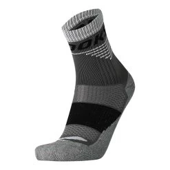 BROOKS Unisex High Point Crew Sock - Asphalt/Black