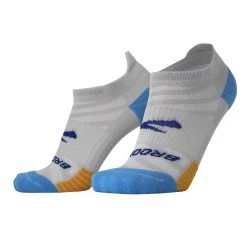 BROOKS Unisex Ghost Lite No Show 2-Pack Socks- Blue/Peacoat & Light -Sportswear Sales Store 280496 435 D2 Ghost Lite No Show 2 Pack