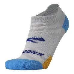 BROOKS Unisex Ghost Lite No Show 2-Pack Socks- Blue/Peacoat & Light -Sportswear Sales Store 280496 435 D4 Ghost Lite No Show 2 Pack