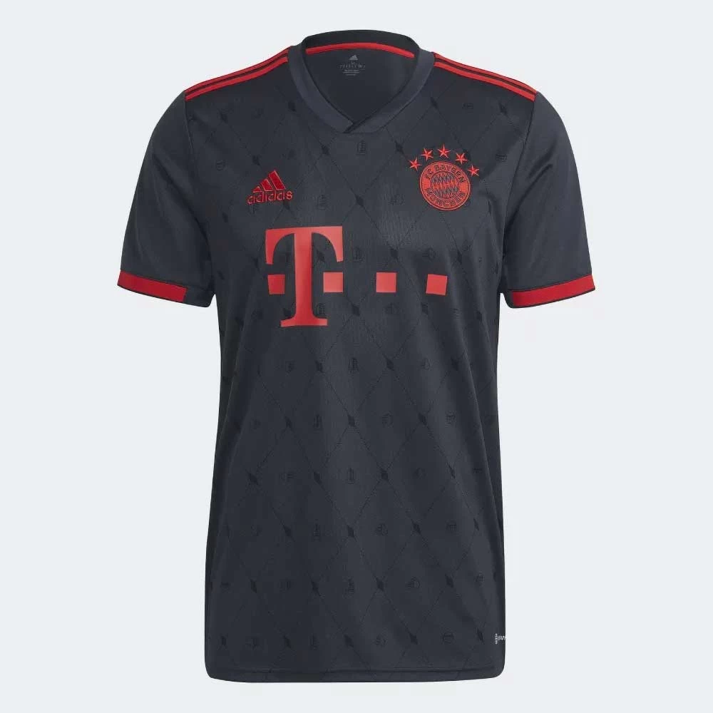 ADIDAS Men's FC Bayern 2022/2023 3rd Jersey - Night Grey 1 ADIDAS Men's FC Bayern 2022/2023 3rd Jersey - Night Grey