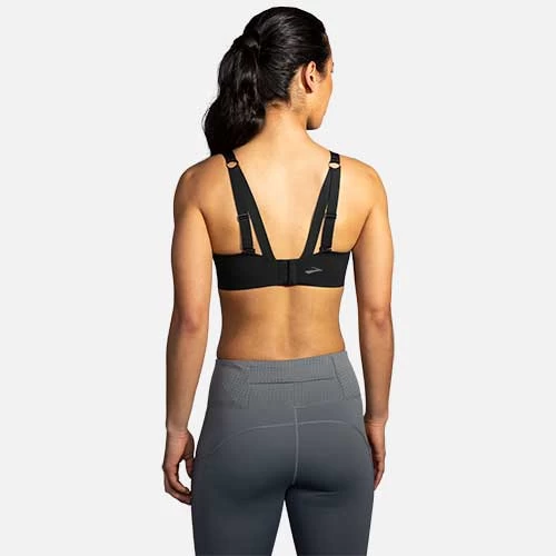 BROOKS Women's Dare Underwire Run Bra - Black 4 BROOKS Women's Dare Underwire Run Bra - Black - Image 4