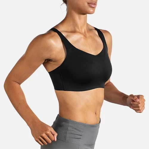 BROOKS Women's Dare Underwire Run Bra - Black 3 BROOKS Women's Dare Underwire Run Bra - Black - Image 3