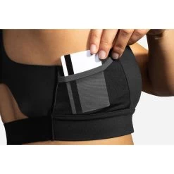 BROOKS Women's Drive 3 Pocket Run Bra - Black -Sportswear Sales Store 350080 001 D2 Drive 3 Pocket Run Bra