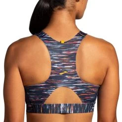 BROOKS Women's Drive 3 Pocket Sports Bra - Sundial Velocity Print -Sportswear Sales Store 350080 078 MB Drive 3 Pocket Run Bra