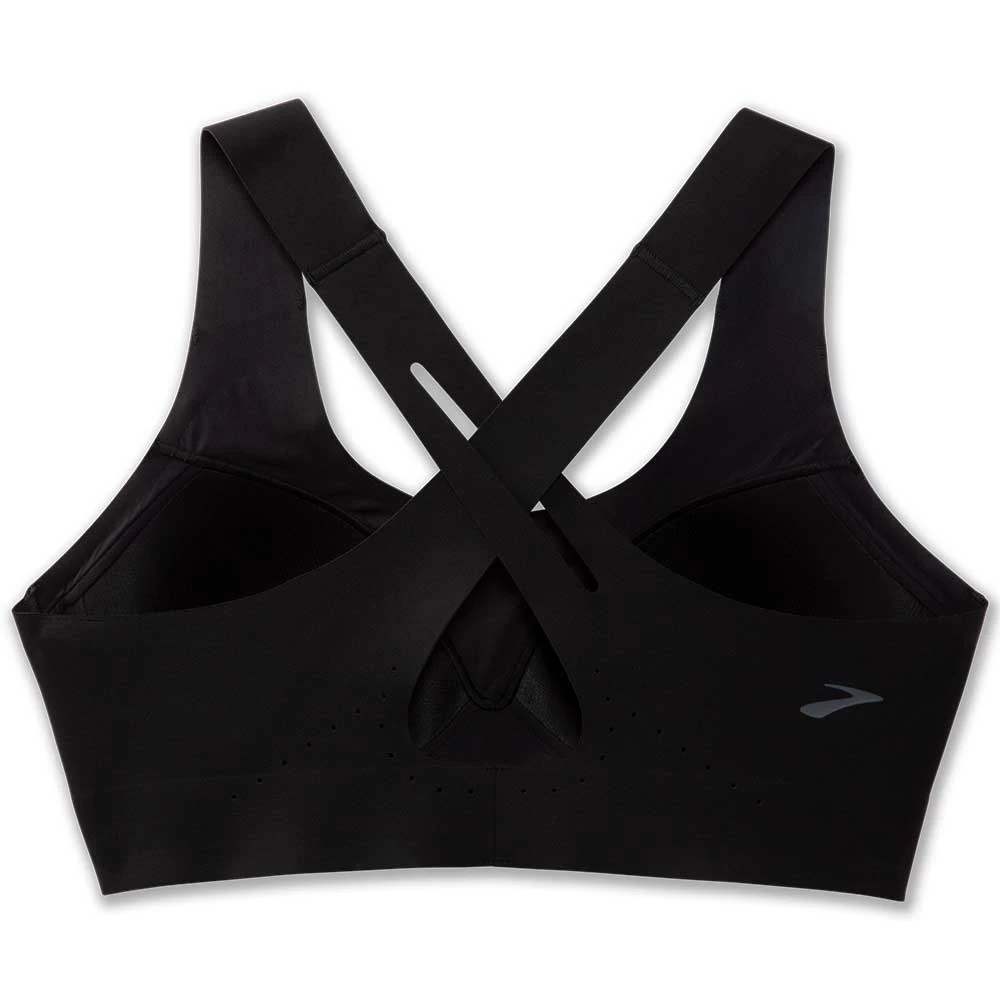 BROOKS Women's Dare Crossback Run Bra 2.0 -Black 2 BROOKS Women's Dare Crossback Run Bra 2.0 -Black - Image 2