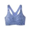 BROOKS Women's Dare Racerback 2.0 Run Bra - Blue Lavender Terrain Print