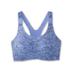 BROOKS Women's Dare Racerback 2.0 Run Bra - Blue Lavender Terrain Print