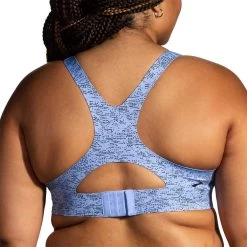 BROOKS Women's Dare Racerback 2.0 Run Bra - Blue Lavender Terrain Print -Sportswear Sales Store 350085 484 MB Dare Racerback Run Bra 2