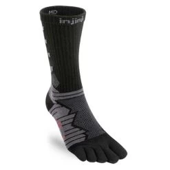 Injinji Men's Ultra Run Crew Sock - Obsidian