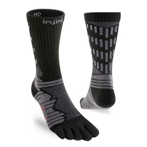 Injinji Men's Ultra Run Crew Sock - Obsidian 2 Injinji Men's Ultra Run Crew Sock - Obsidian - Image 2