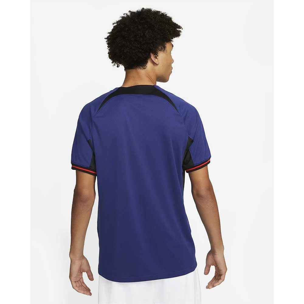 Men's Nike Netherlands 2022/23 DF Stadium Away Jersey - Deep Royal/Black 4 Men's Nike Netherlands 2022/23 DF Stadium Away Jersey - Deep Royal/Black - Image 4