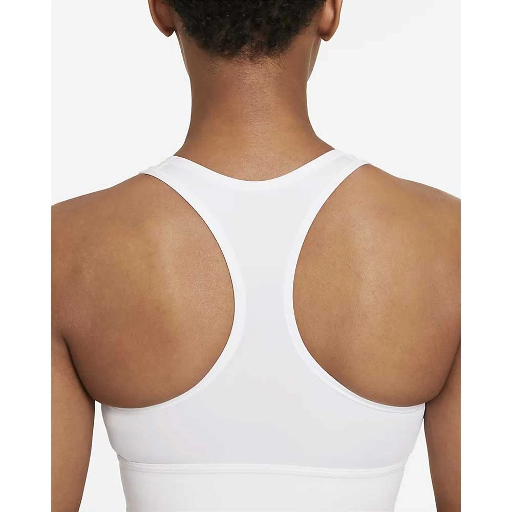 Women's Nike Swoosh Longline Bra Med Padded - White/Black 5 Women's Nike Swoosh Longline Bra Med Padded - White/Black - Image 5