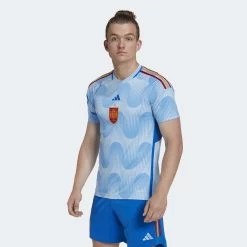 ADIDAS Men's Spain 2022 Away Jersey - Glow Blue/Glory Blue -Sportswear Sales Store 79e8ed31847e4a9db550aea400c34104 9366