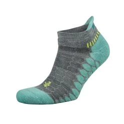 Balega Unisex Silver No Show Running Socks - Mid Grey/Aqua