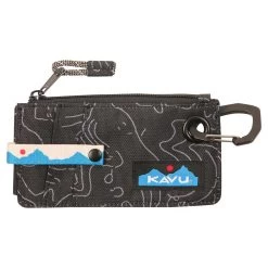 KAVU Clipper Card Case - Black Topo