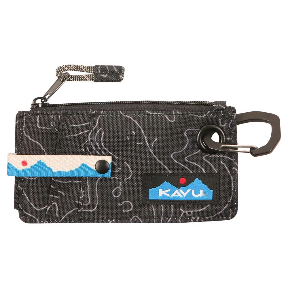 KAVU Clipper Card Case - Black Topo 1 KAVU Clipper Card Case - Black Topo
