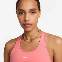 Women's Nike Dri-Fit Swoosh Pad Bra - Coral Chalk -Sportswear Sales Store AURORA BV3636 612 PHSYM001 2000