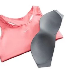 Women's Nike Dri-Fit Swoosh Pad Bra - Coral Chalk -Sportswear Sales Store AURORA BV3636 612 PHSYM002 2000
