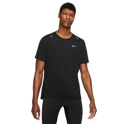 Men's Nike Rise 365 Dri-FIT Short-Sleeve Running Top- Black