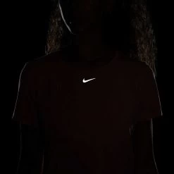 Women's Nike Dri-FIT UV One Luxe Standard Fit Short-Sleeve Top - Red Stardust -Sportswear Sales Store AURORA DD0618 618 PHSYM004 2000