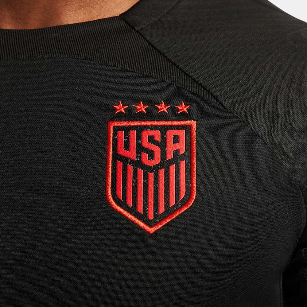 Nike Men's USA DF Strike SS Top - Black/Speed Red 4 Nike Men's USA DF Strike SS Top - Black/Speed Red - Image 4